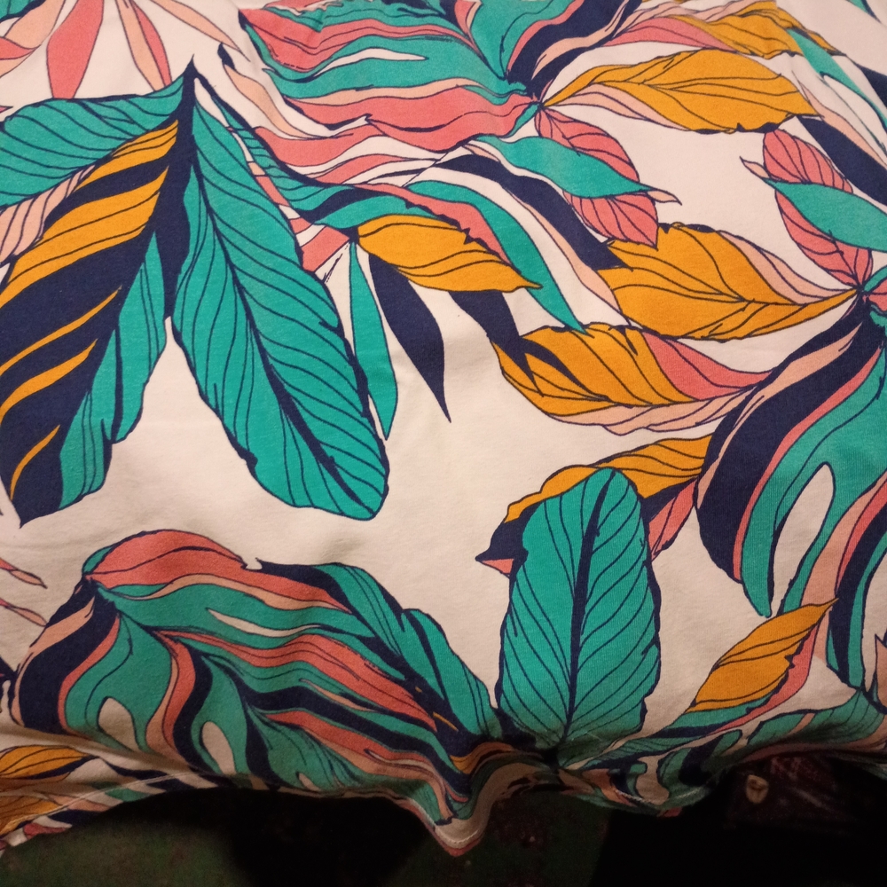 Talbots Vibrant Leaf Print Midi Skirt